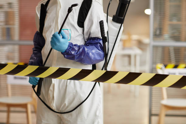 Professional Sewage Cleanup technician working in Newaygo, MI